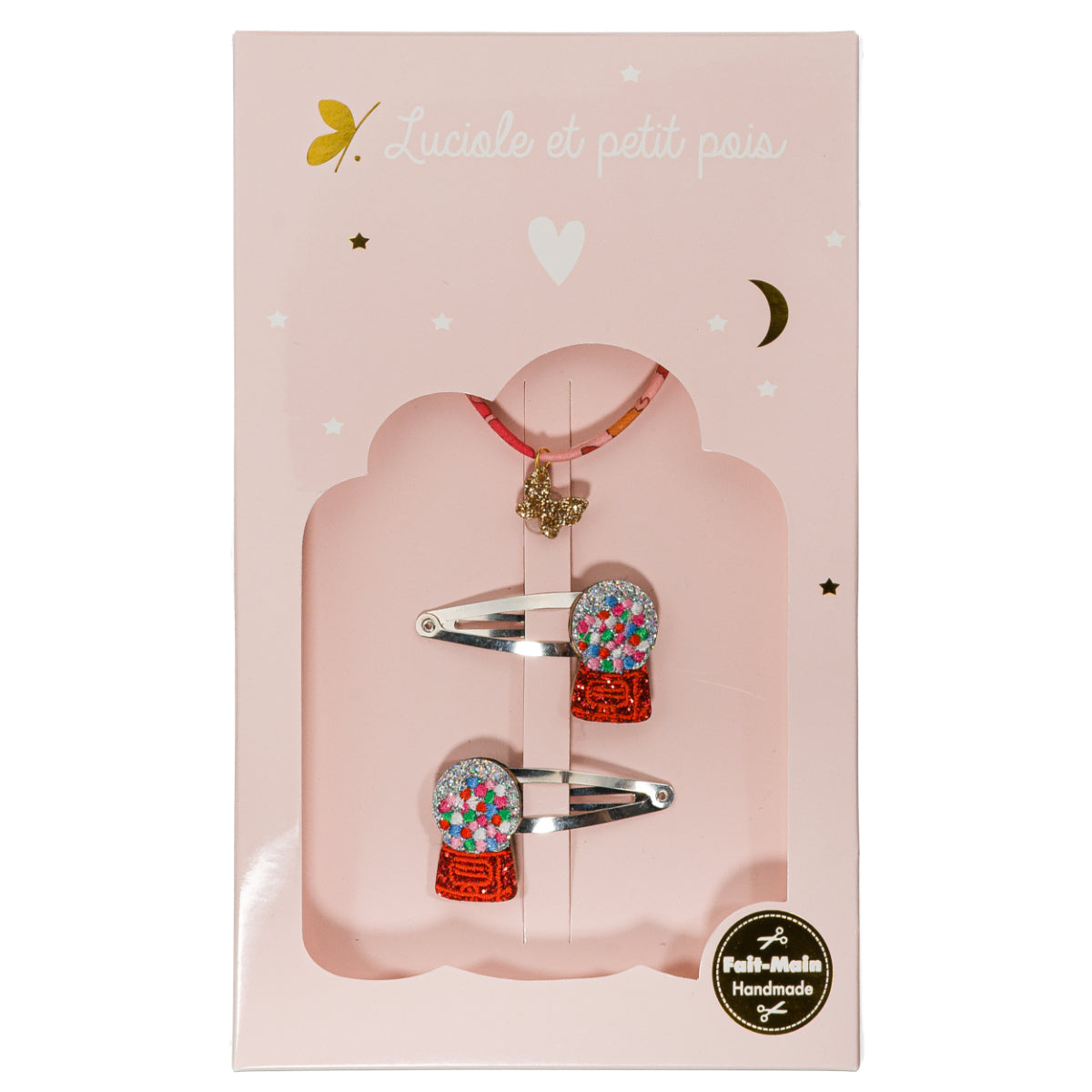 Bubble Gum Box Set - Bubble Gum Barrettes & Capel Floret Bracelet (Butterfly)