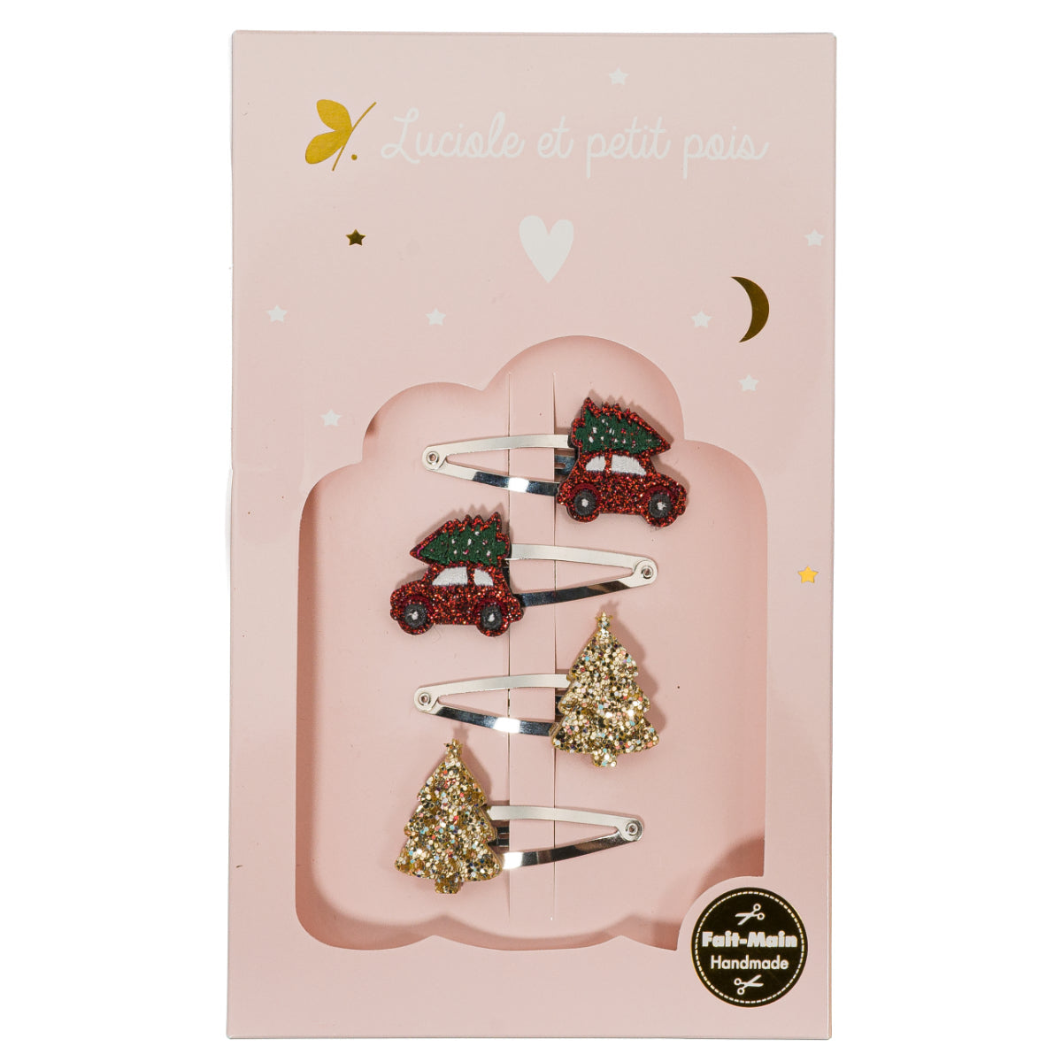 Xmas Drive Box Set - Xmas Drive Hair Clips & Gold Trees