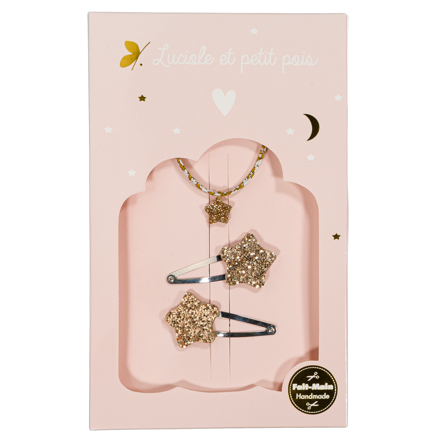 Coffret Bubble star - Barrettes Bubble star & bracelet Feather Meadow (étoile)