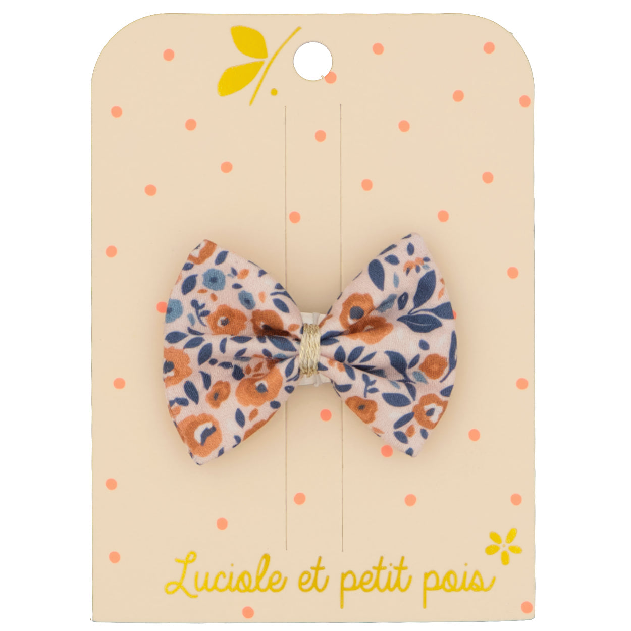 Barrette à cheveux en forme de nœud papillon - Liberty of London Victoria Fjord - Pince clic clac 5 cm | Luciole et petit pois