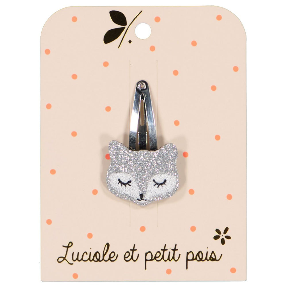 Un incontournable de la panoplie des petites ! Barrette cheveux cousue sur une pince clic clac de 4 cm | Luciole et petit pois