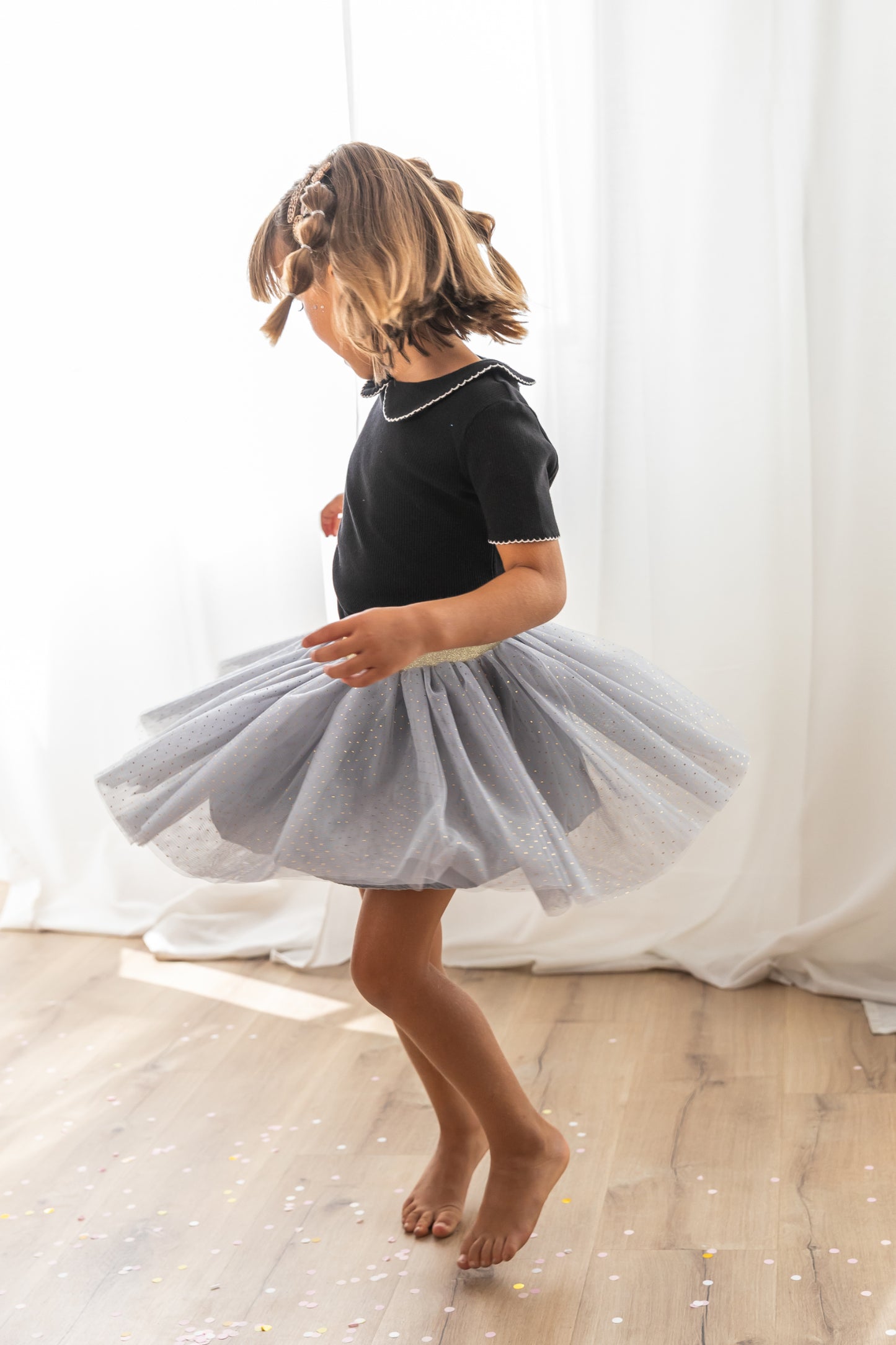 Jupe tutu - Gris pois or