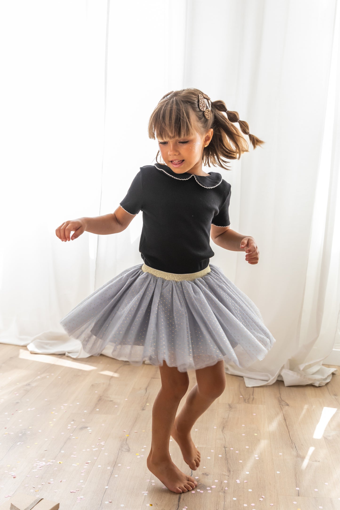 Jupe tutu - Gris pois or