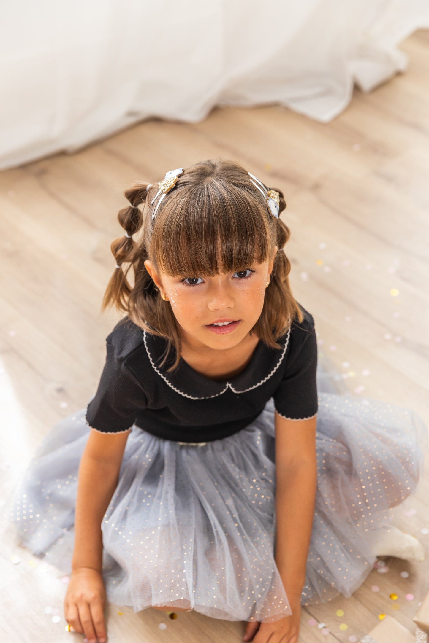 Jupe tutu - Gris pois or