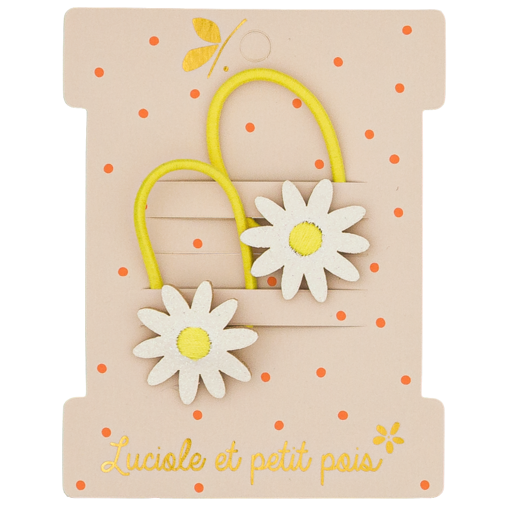 Élastiques mini - Daisy la marguerite (paire)
