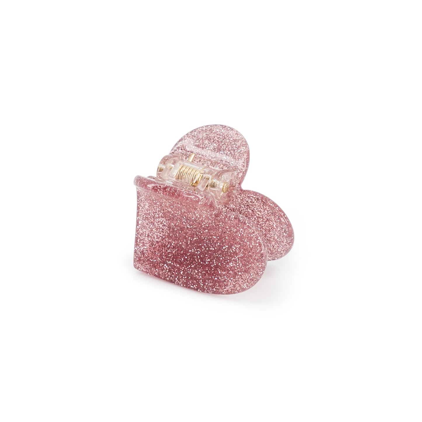 Mini pince - Cœur glitter rose