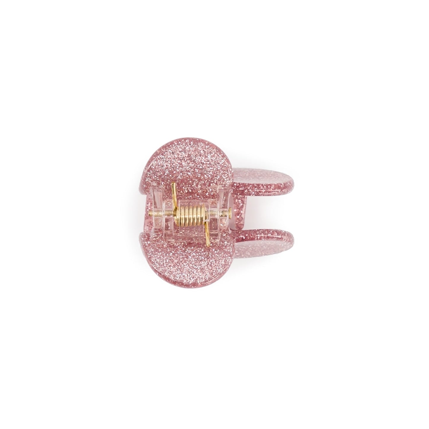 Mini pince - Cœur glitter rose