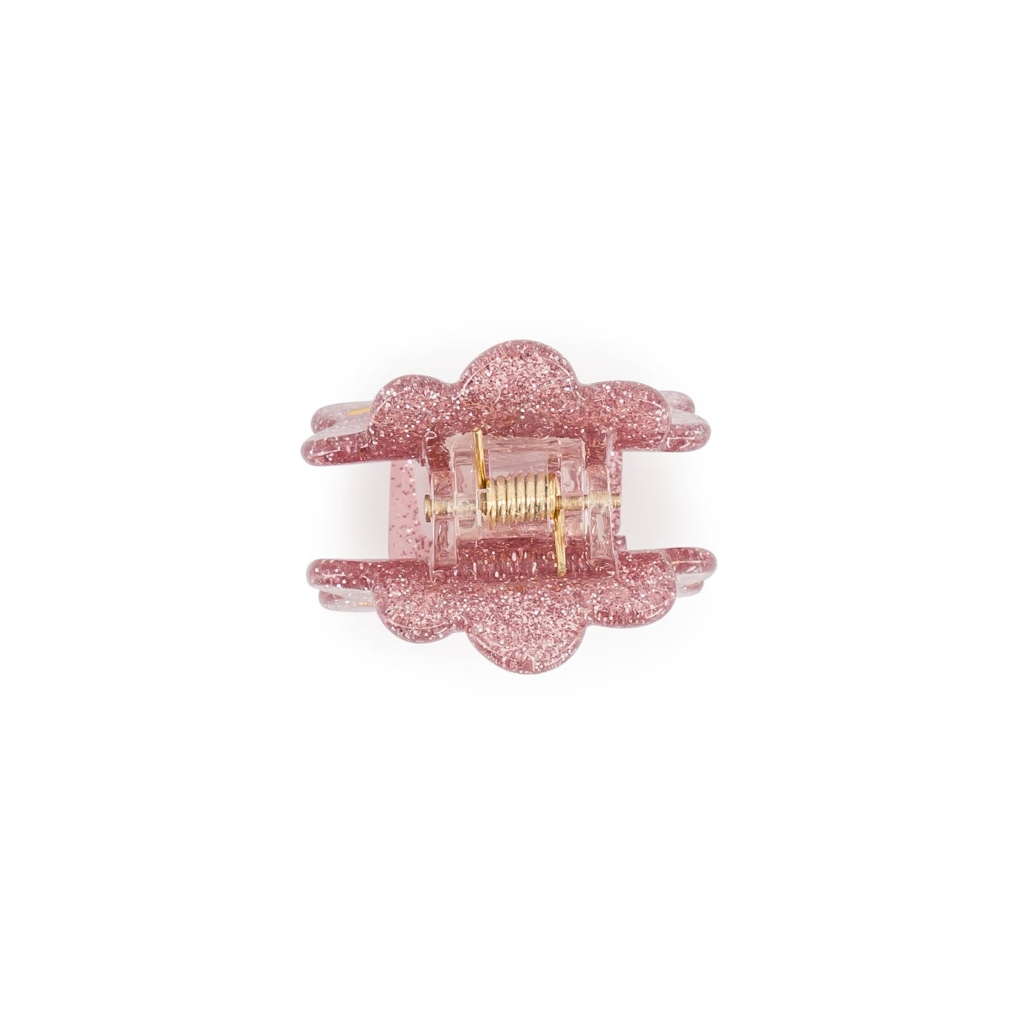 Mini pince - Cœur glitter rose