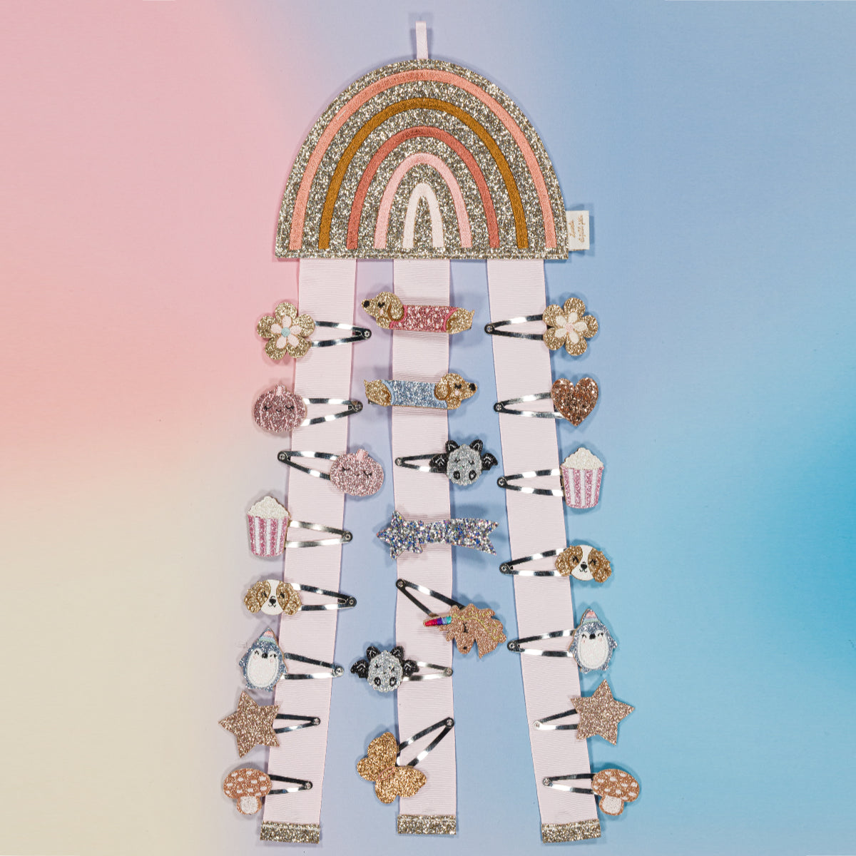 Porta mollette da parete - Arcobaleno