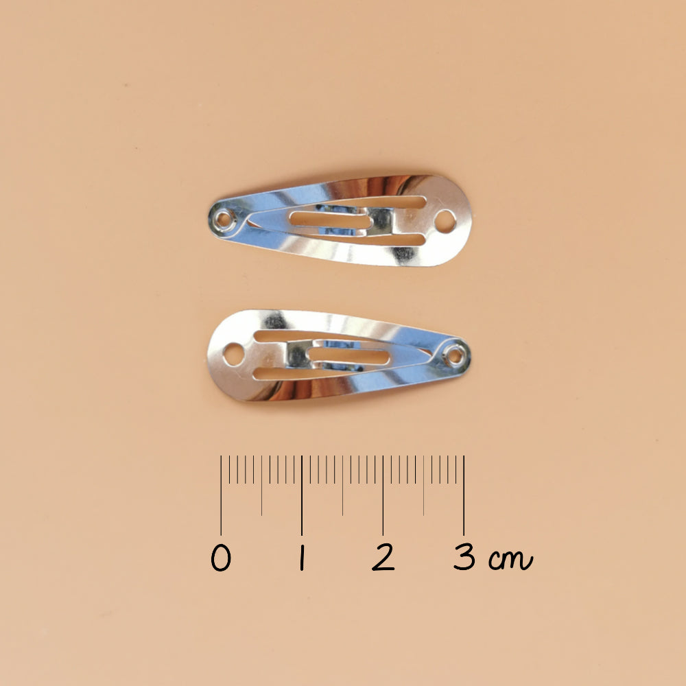 Barrettes mini pommes roses (paire)
