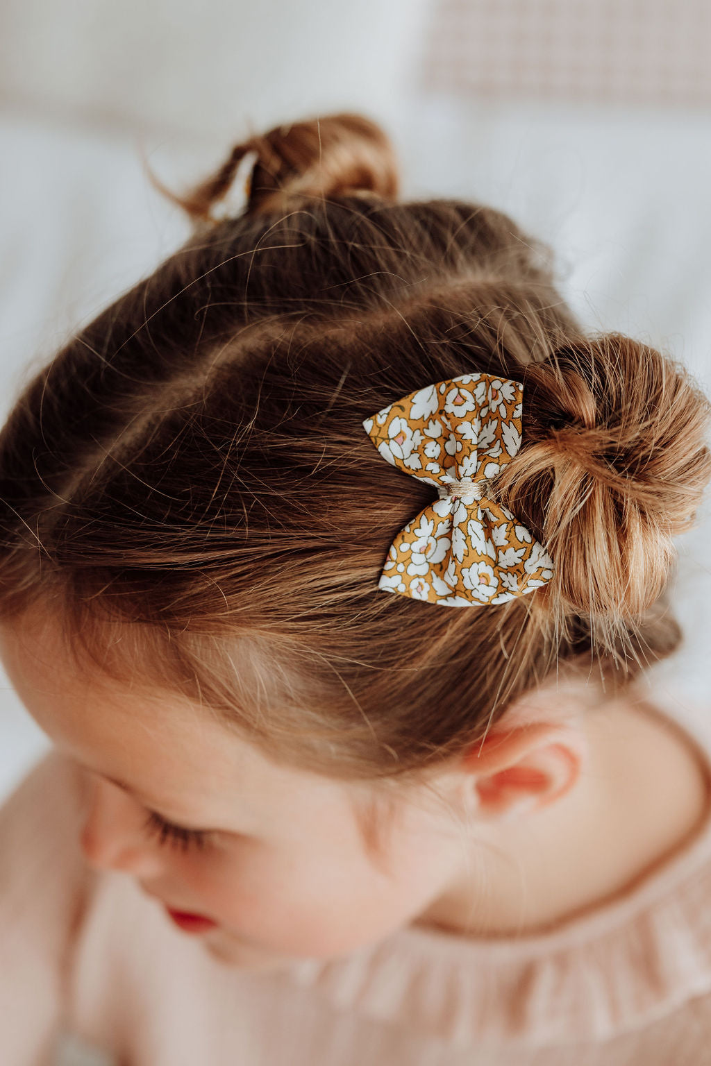 Barrette nœud ruban - Liberty Feather Meadow