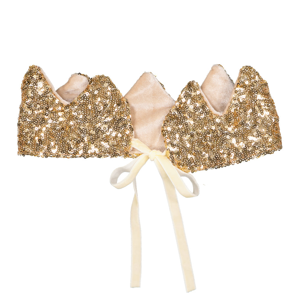 Une Couronne de princesse en sequins or - Face arrière | Luciole et petit pois