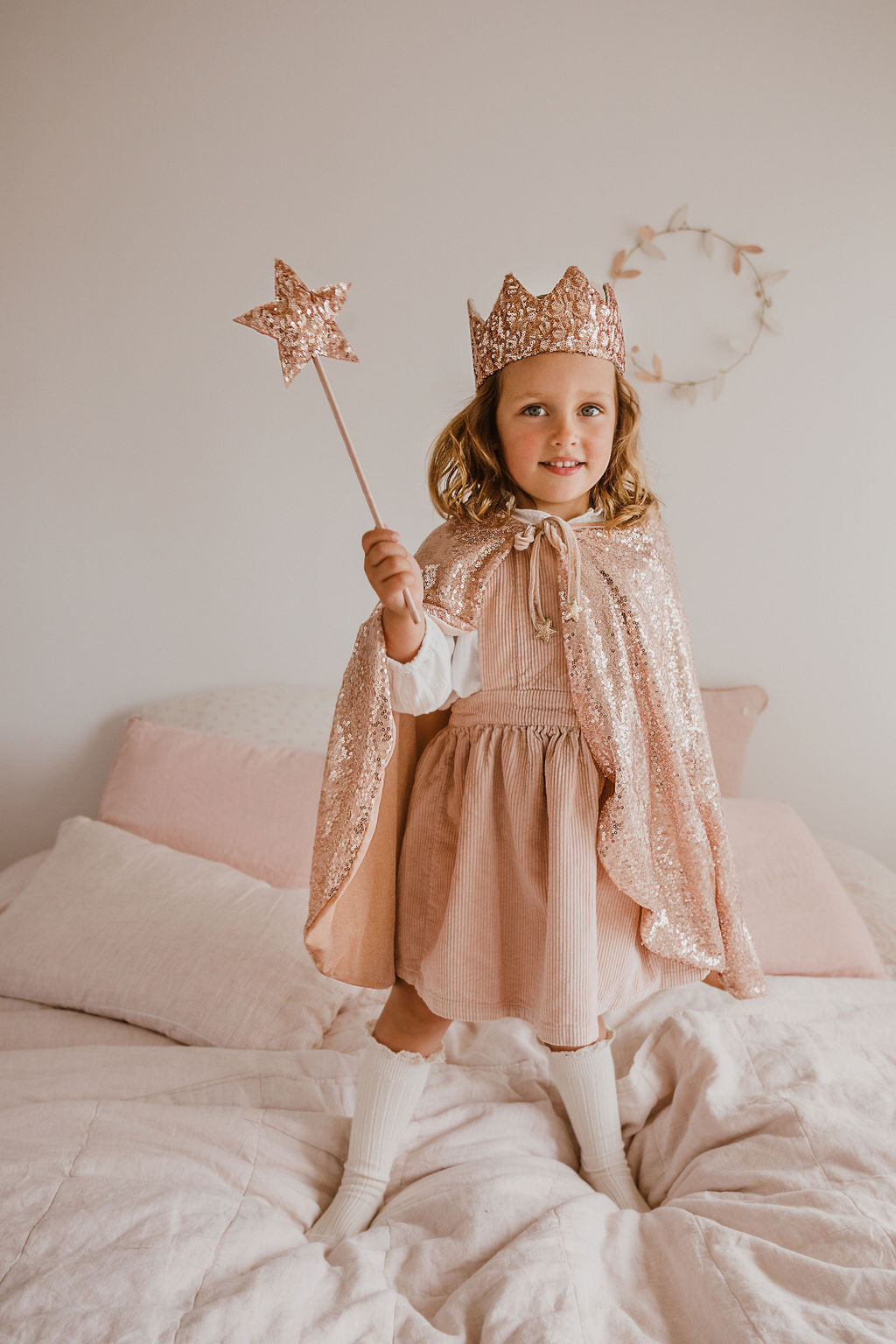 Couronne - sequins roses