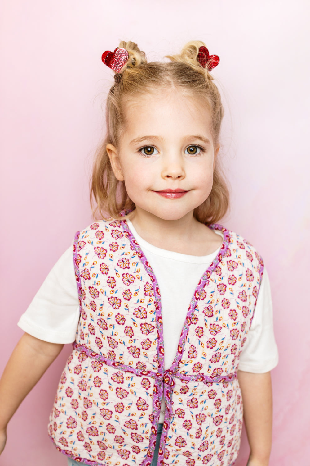 Mini pince - Cœur glitter rouge
