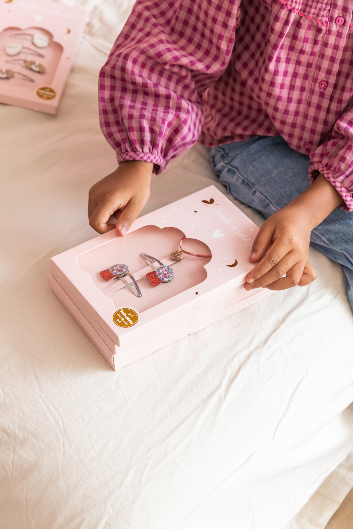 Coffret Bubble Gum - Barrettes bubble gum & Bracelet Capel Floret (papillon)