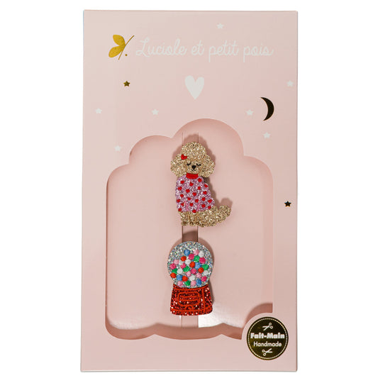 Coffret Darling - Broche Caniche & Bubble gum