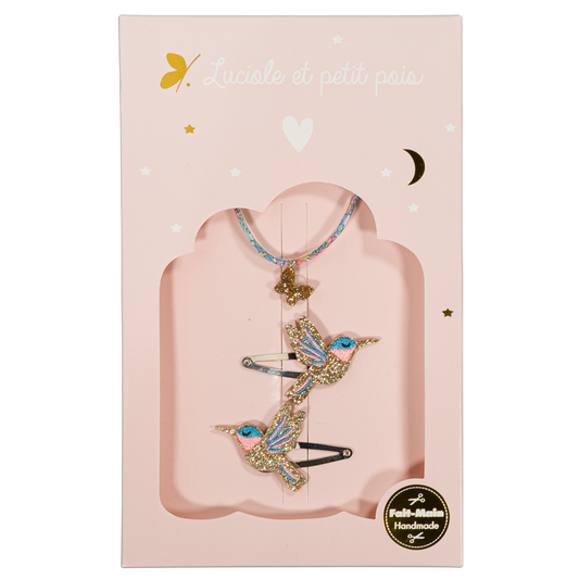Coffret Paradis - Barrettes Sunny & Bracelet Vahiné (papillon)