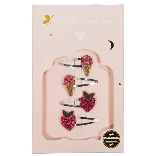 Coffret Blush - Barrettes Berry & Ice cream framboise