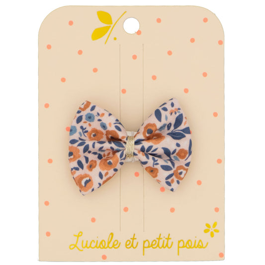 Barrette à cheveux en forme de nœud papillon - Liberty of London Victoria Fjord - Pince clic clac 5 cm | Luciole et petit pois