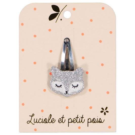 Un incontournable de la panoplie des petites !  Barrette cheveux cousue sur une pince clic clac de 4 cm | Luciole et petit pois