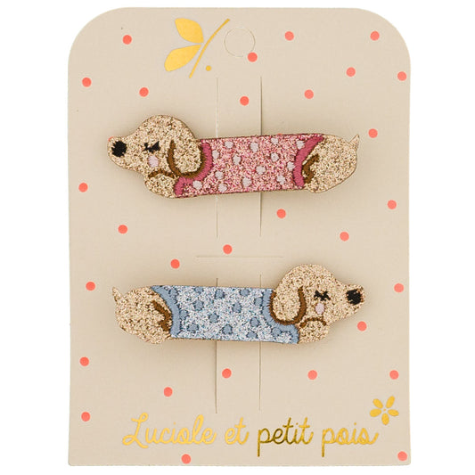 Barrettes teckels (paire)