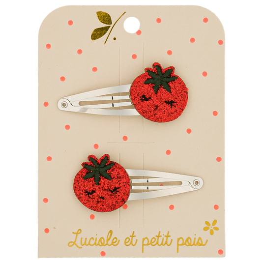 Barrettes Tomi la tomate (paire)