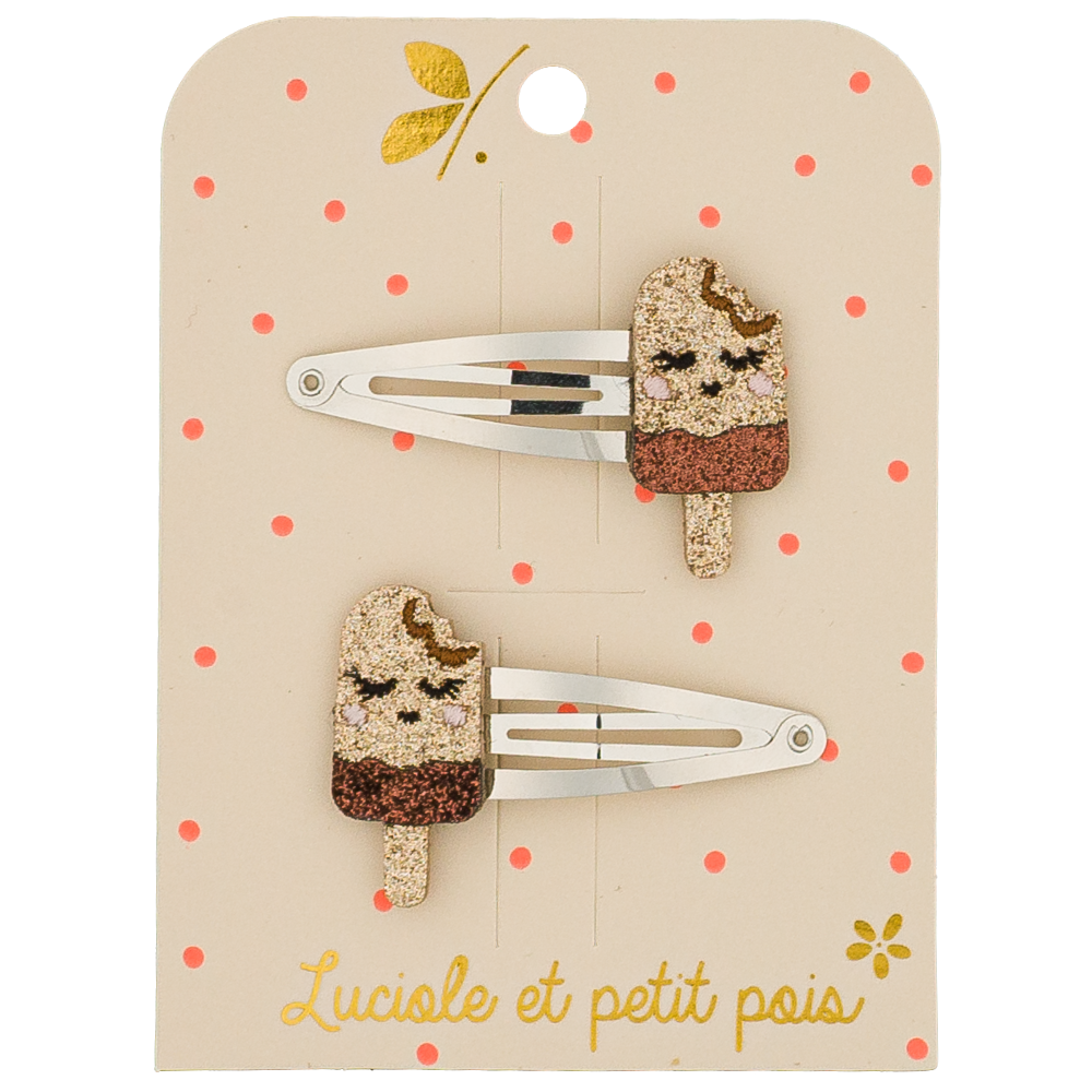 Barrettes Ice Cream choco (paire)