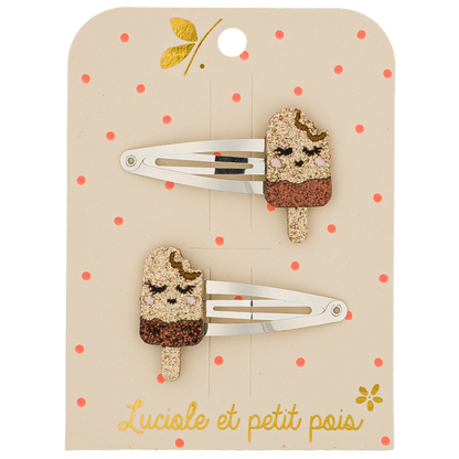 Barrettes Ice Cream choco (paire)