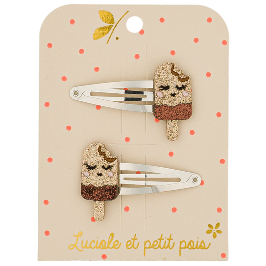 Barrettes Ice Cream choco (paire)