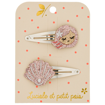 Barrettes Pearly la sirène (paire)