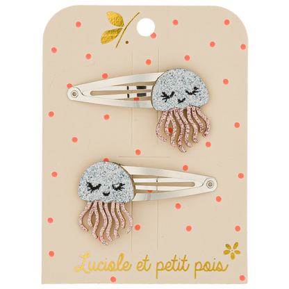 Barrettes Jelly la méduse (paire)