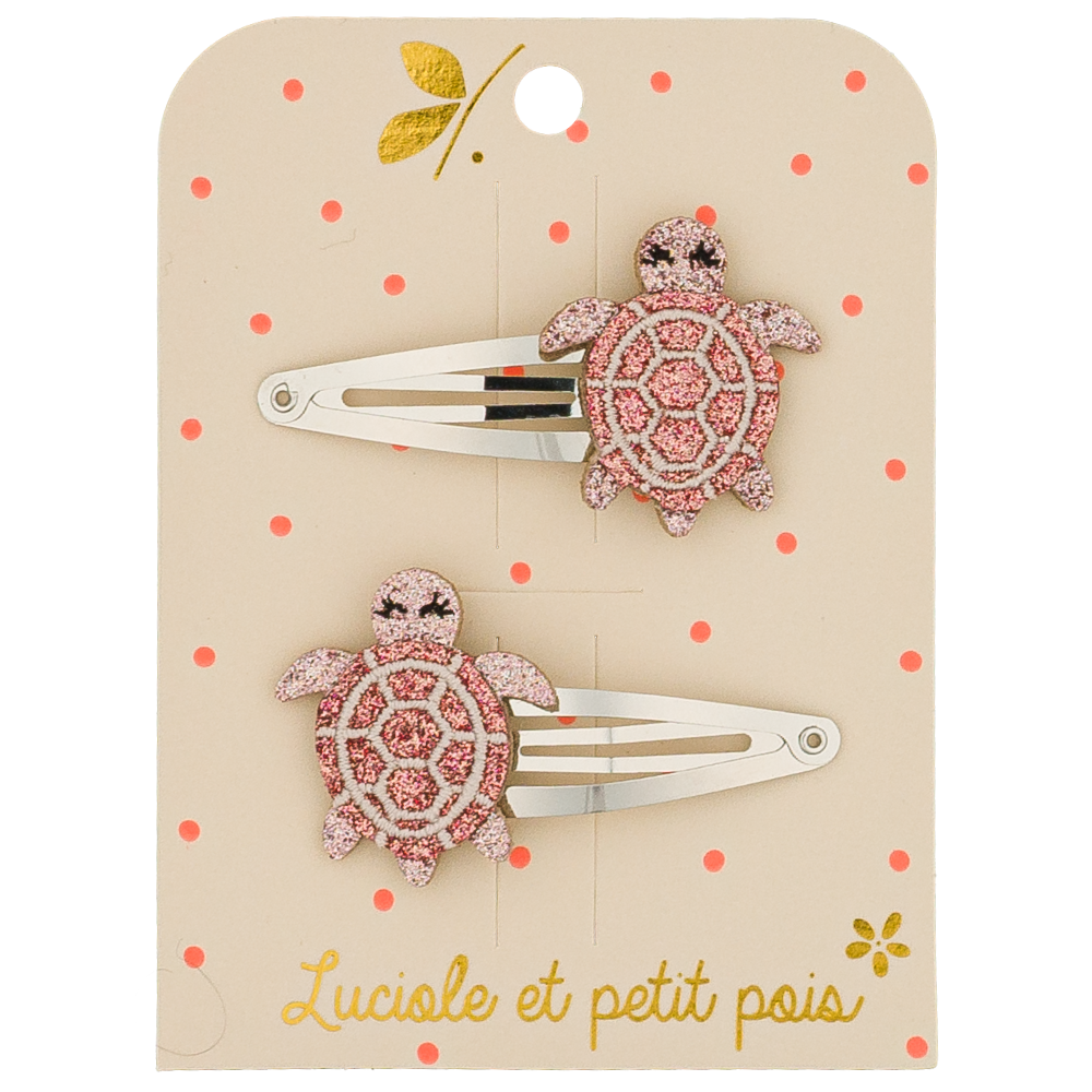 Barrettes Lulu la tortue (paire)