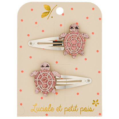 Barrettes Lulu la tortue (paire)