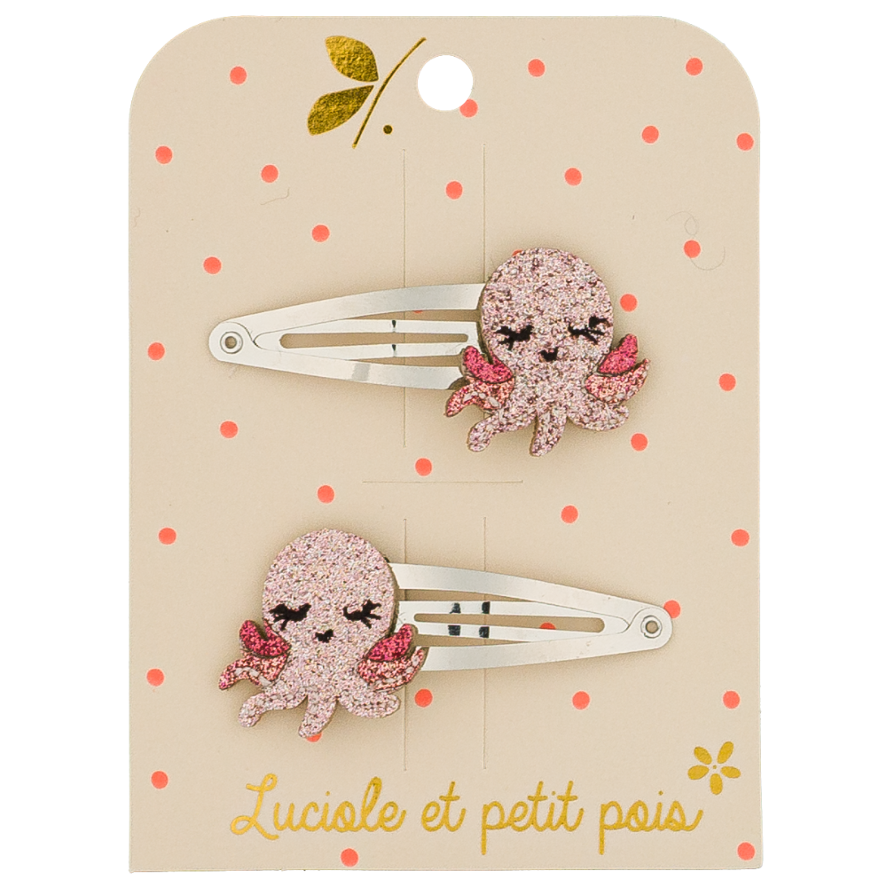 Barrettes Otty la pieuvre (paire)