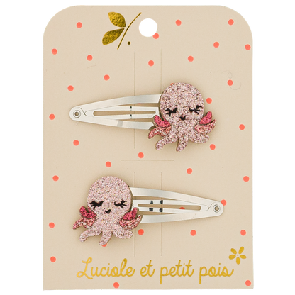 Barrettes Otty la pieuvre (paire)