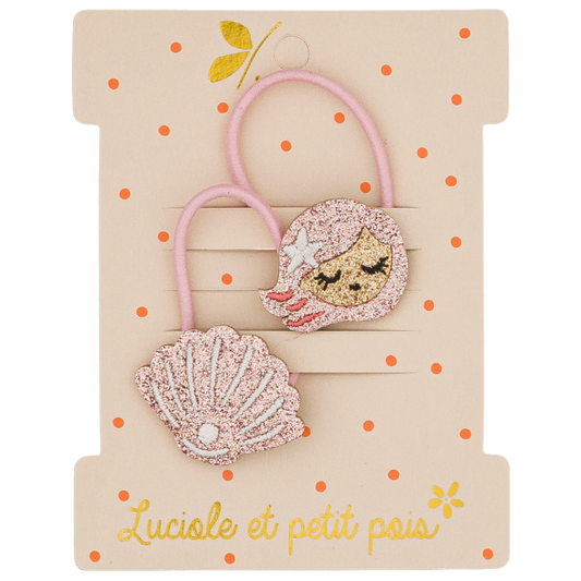 Élastiques mini - Pearly la sirène (paire)