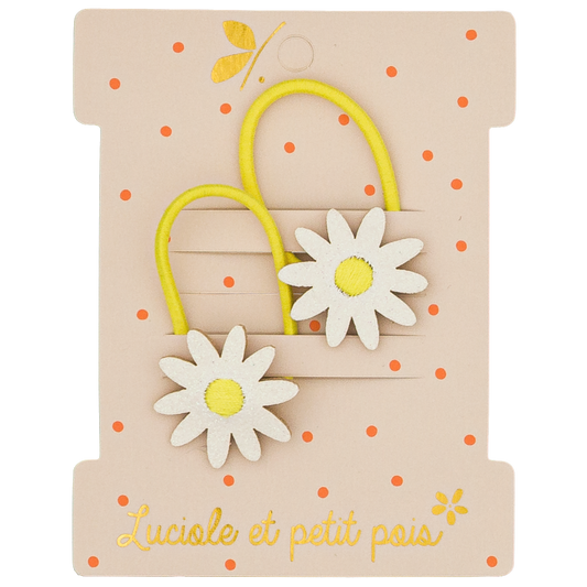 Élastiques mini - Daisy la marguerite (paire)