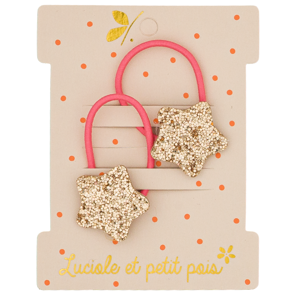 Élastiques mini - Bubble star - Or (paire)