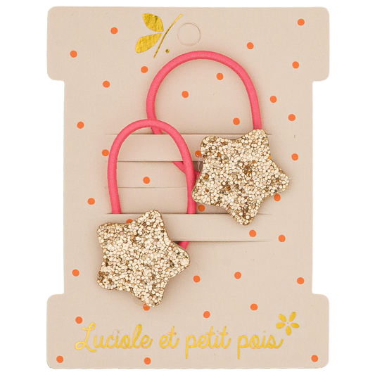 Élastiques mini - Bubble star - Or (paire)