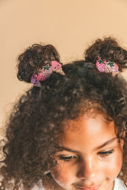 Élastiques mini - Strawbie les fraises (paire)