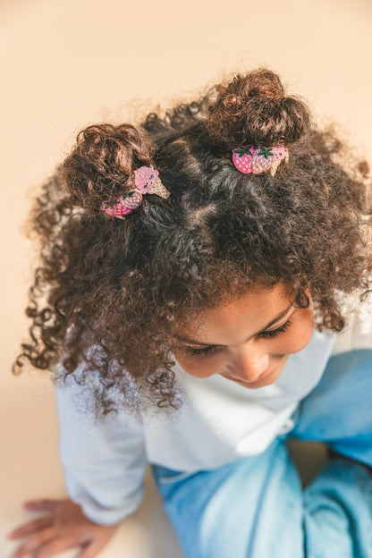 Élastiques mini - Ice cream fraise (paire)