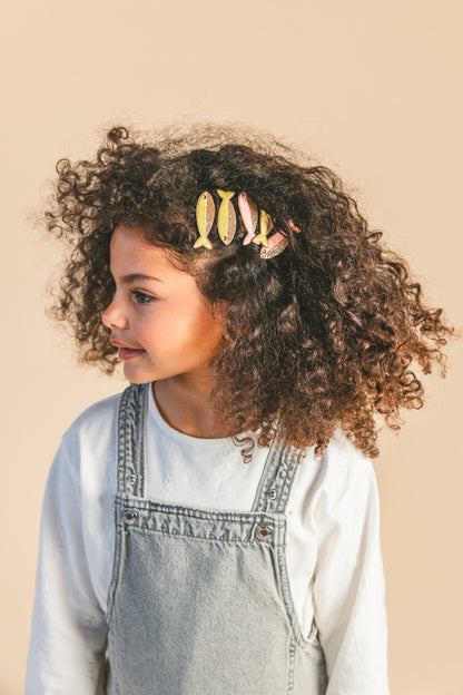 Barrettes Fishy le poisson jaune (paire)