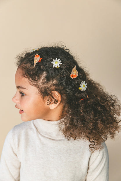 Barrettes Ruby le rouge-gorge (paire)