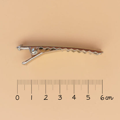 Barrette grand nœud princesse - Double gaze sable