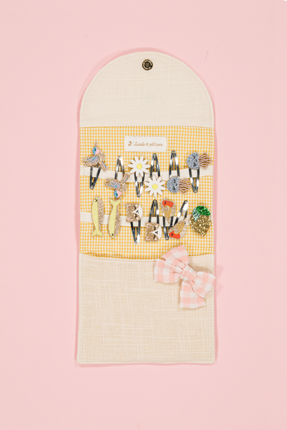 Pochette porte-barrettes - Citron