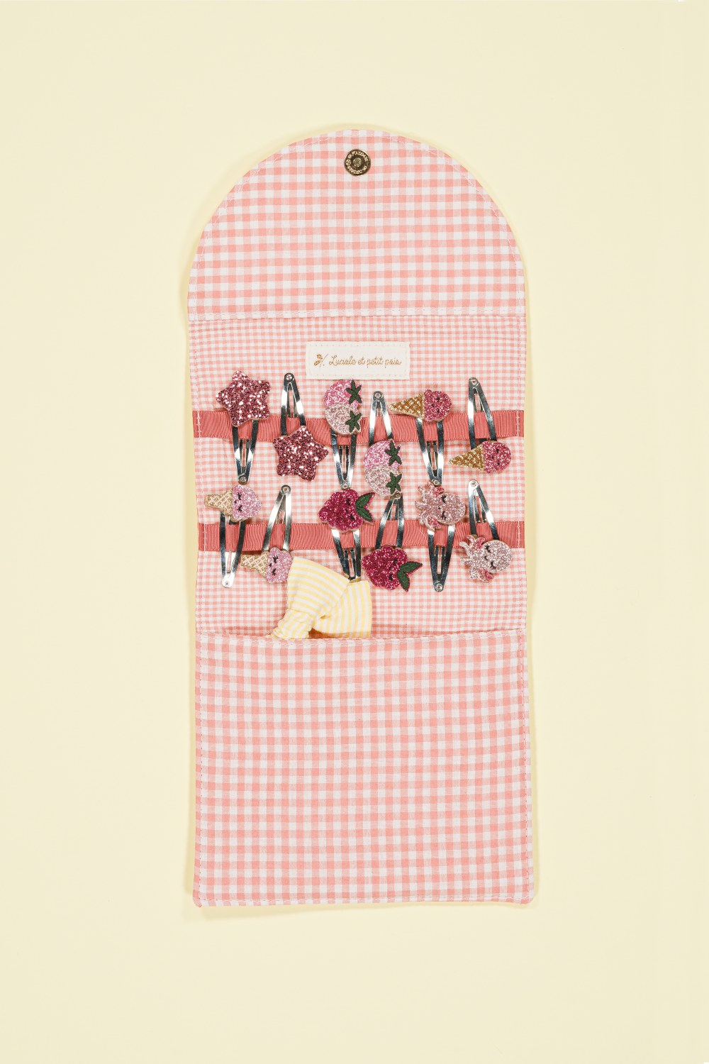 Barrettes Bubble star - Framboise (paire)