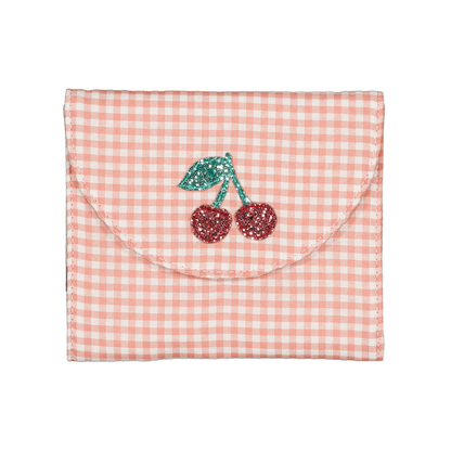 Pochette porte-barrettes - Cerise