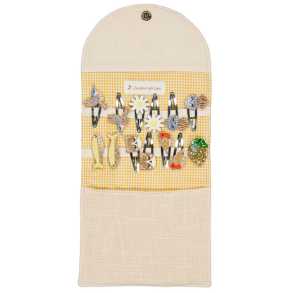 Pochette porte-barrettes - Citron
