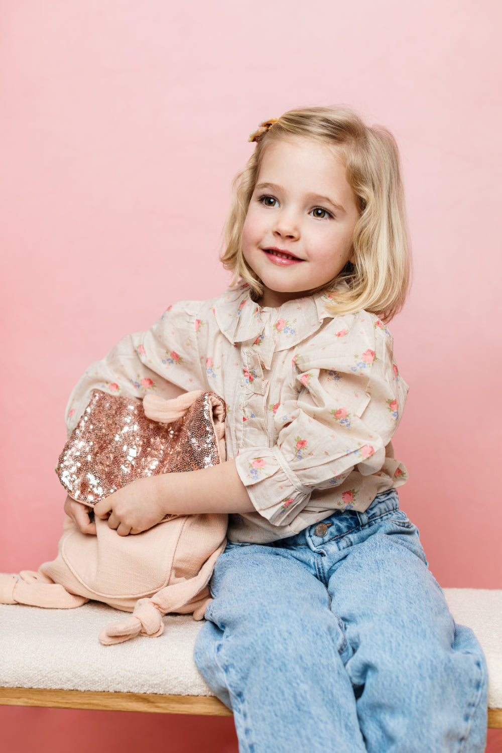 Nursery backpack - Pink sequins