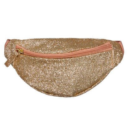 Sac banane en glitter or